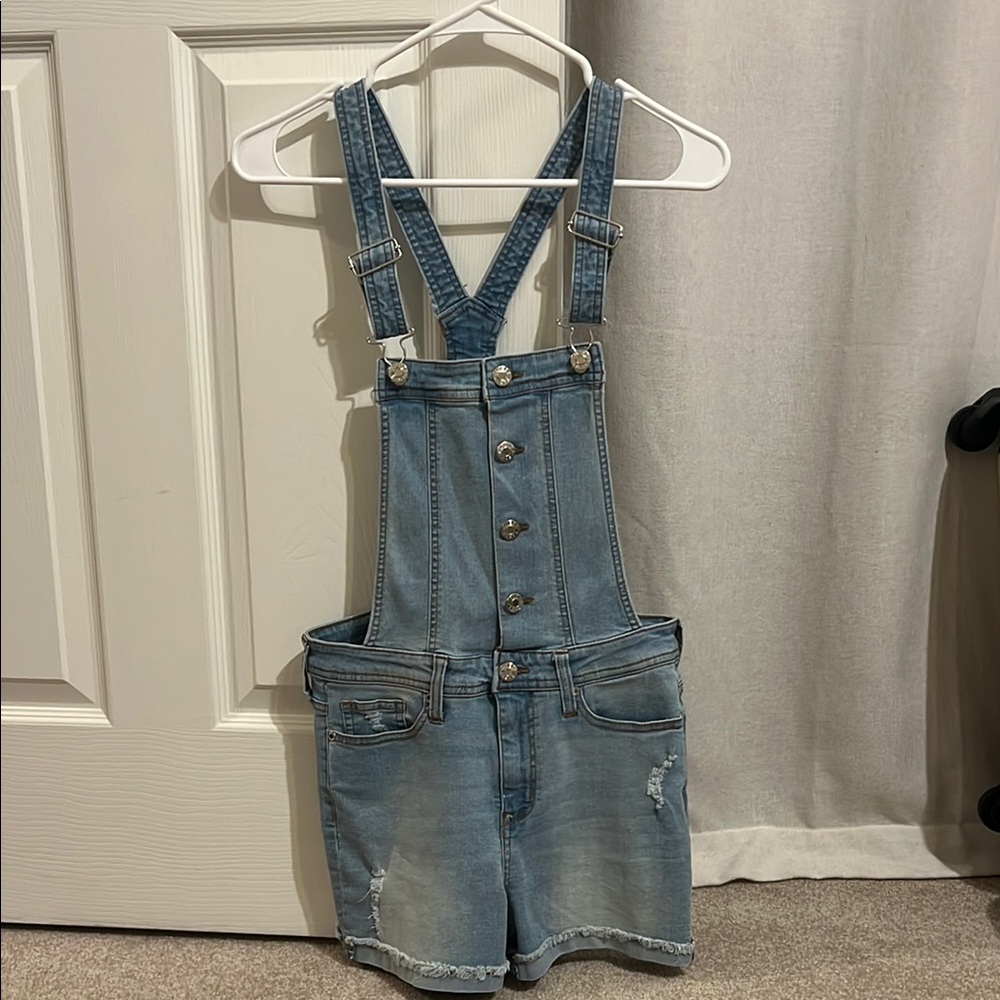 Guess Light Blue Denim Overalls